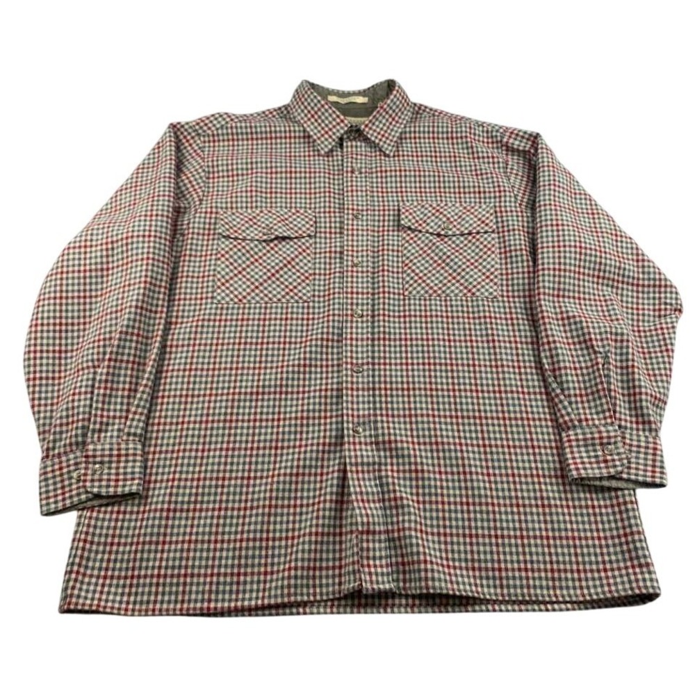 Vintage Claybrooke Outdoors Shirt Men XL‎ Multi Plaid Button up Two Chest Pocket